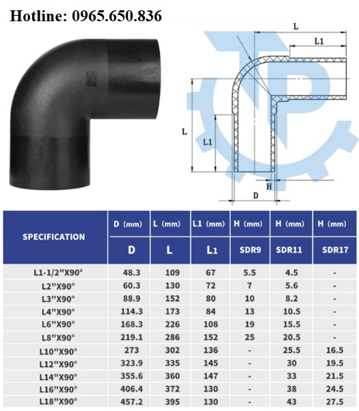 Cút hàn nhựa HDPE