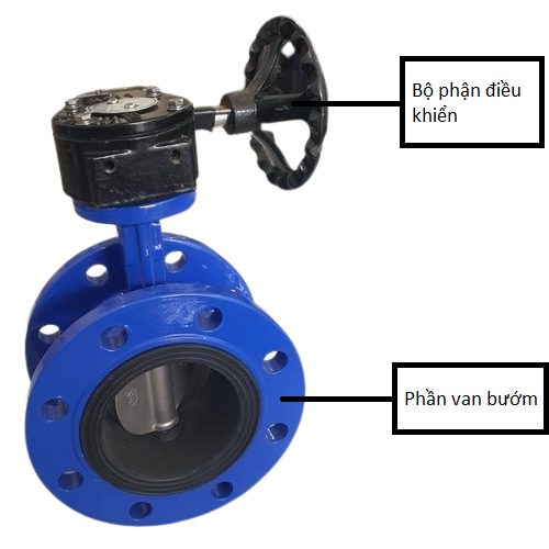cấu tạo van bướm mặt bích