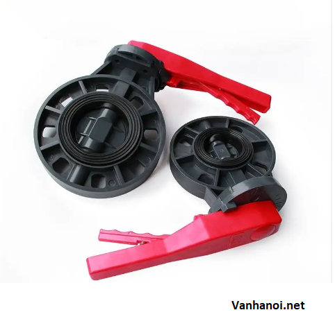 van bướm nhựa PVC tay gạt