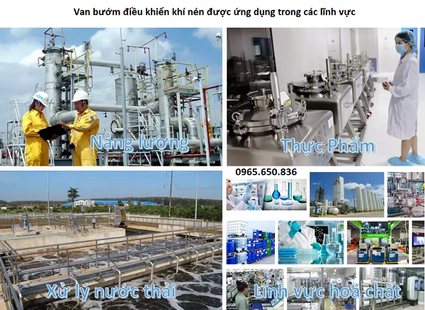 Ứng dụng van bướm khí nén