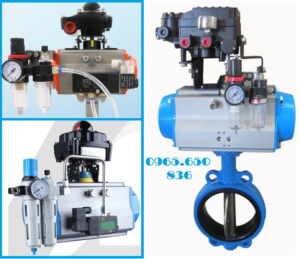 Van bướm kết hợp bộ lọc khí nén
