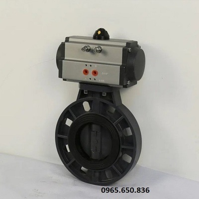 Van bướm nhựa điều khiển khí nén Hàn Quốc