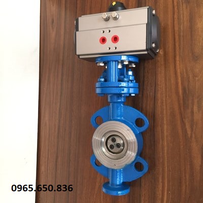van bướm thép điều khiển khí nén Hàn Quốc