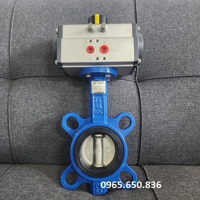 Van bướm wafer khí nén