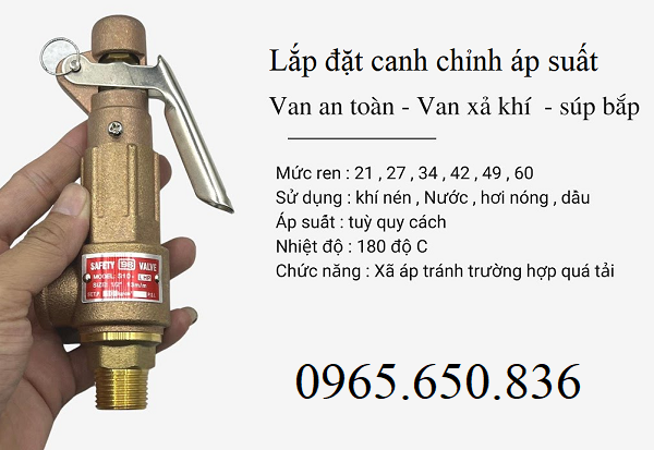 Canh chỉnh van an toàn máy nén khí