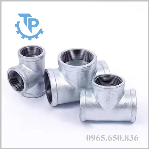 Tê thép nối ren mạ kẽm
