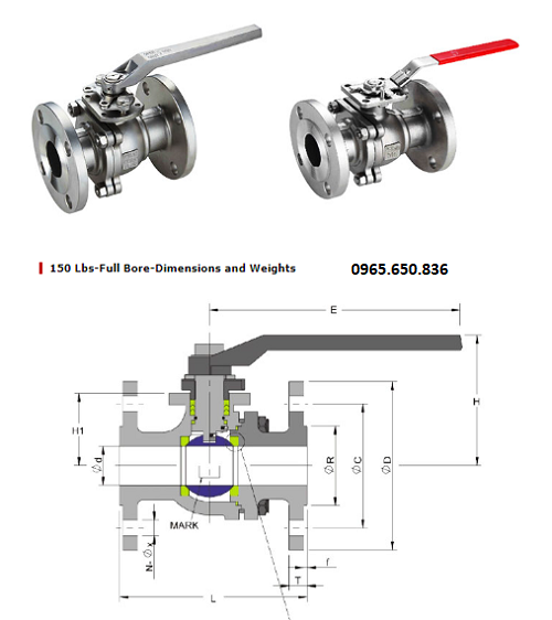 Cấu tạo van tay gạt inox