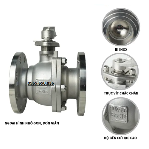 Đặc điểm van bi inox mặt bích