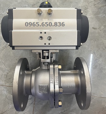 van bi điều khiển khí nén mặt bích