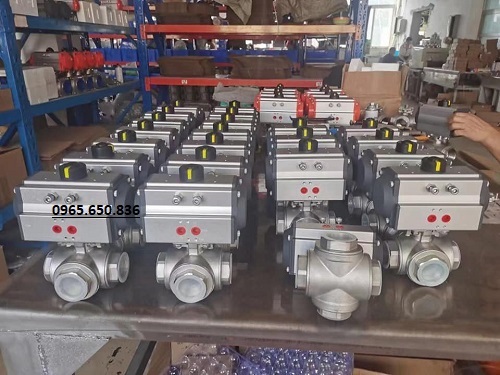 Van bi inox 3 ngã nối ren
