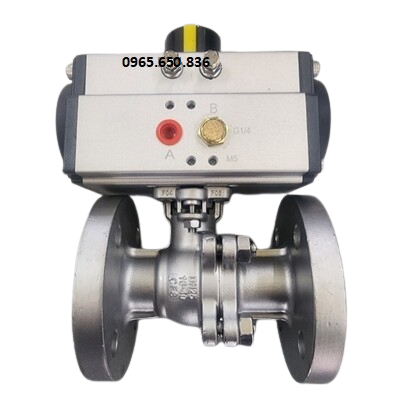 Van bi khí nén inox mặt bích