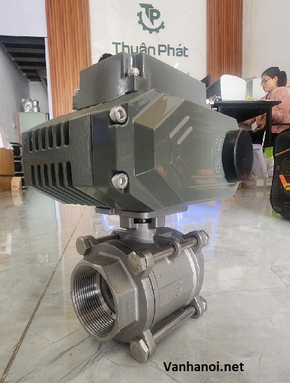 van bi nối ren điều khiển điện
