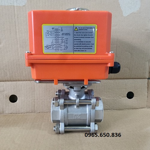 Van bi inox điều khiển điện nối ren
