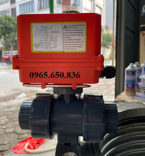 Van bi nhựa 2 ngã điều khiển điện