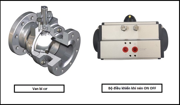 Cấu tạo van bi điều khiển khí nén ON OFF