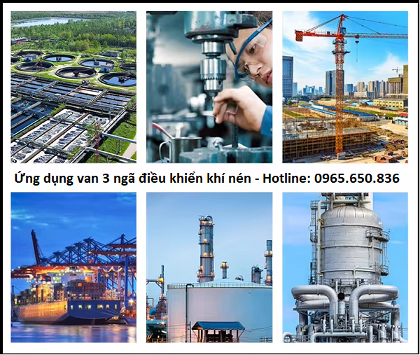 Ứng dụng van 3 ngã khí nén