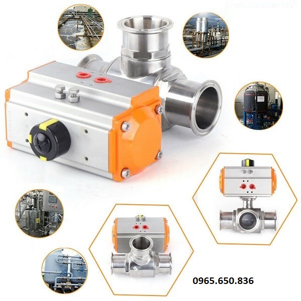 Ứng dụng van bi 3 ngã vi sinh khí nén