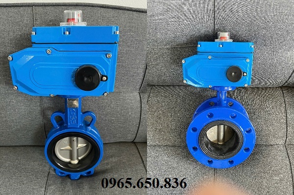 Van bướm gang điều khiển bằng điện Hàn Quốc