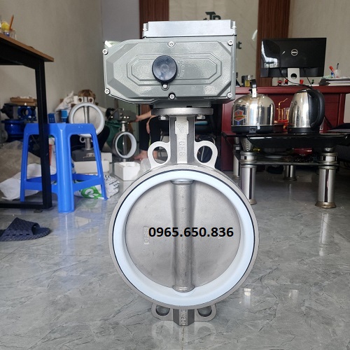 Van bướm inox động cơ điện