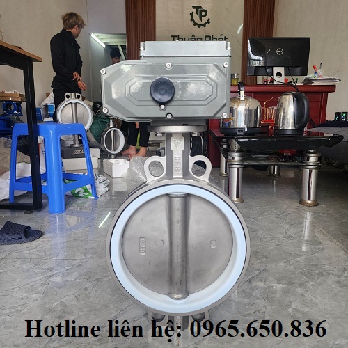 Van bướm inox điều khiển điện 24V