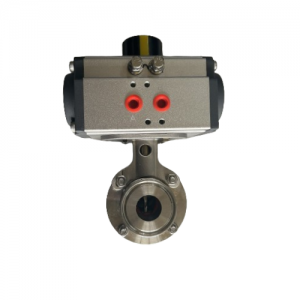 Van bướm inox vi sinh khí nén
