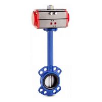Van bướm điều khiển khí nén trục dài cổ cao