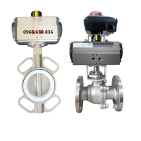 Van bướm van bi inox điều khiển khí nén