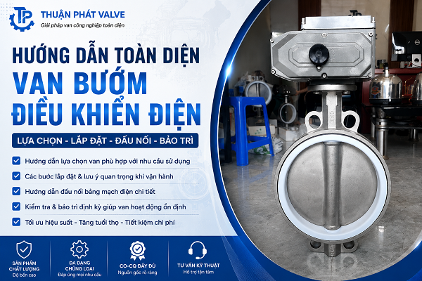 Hướng dẫn lắp đặt và bảo trì van bướm điều khiển điện